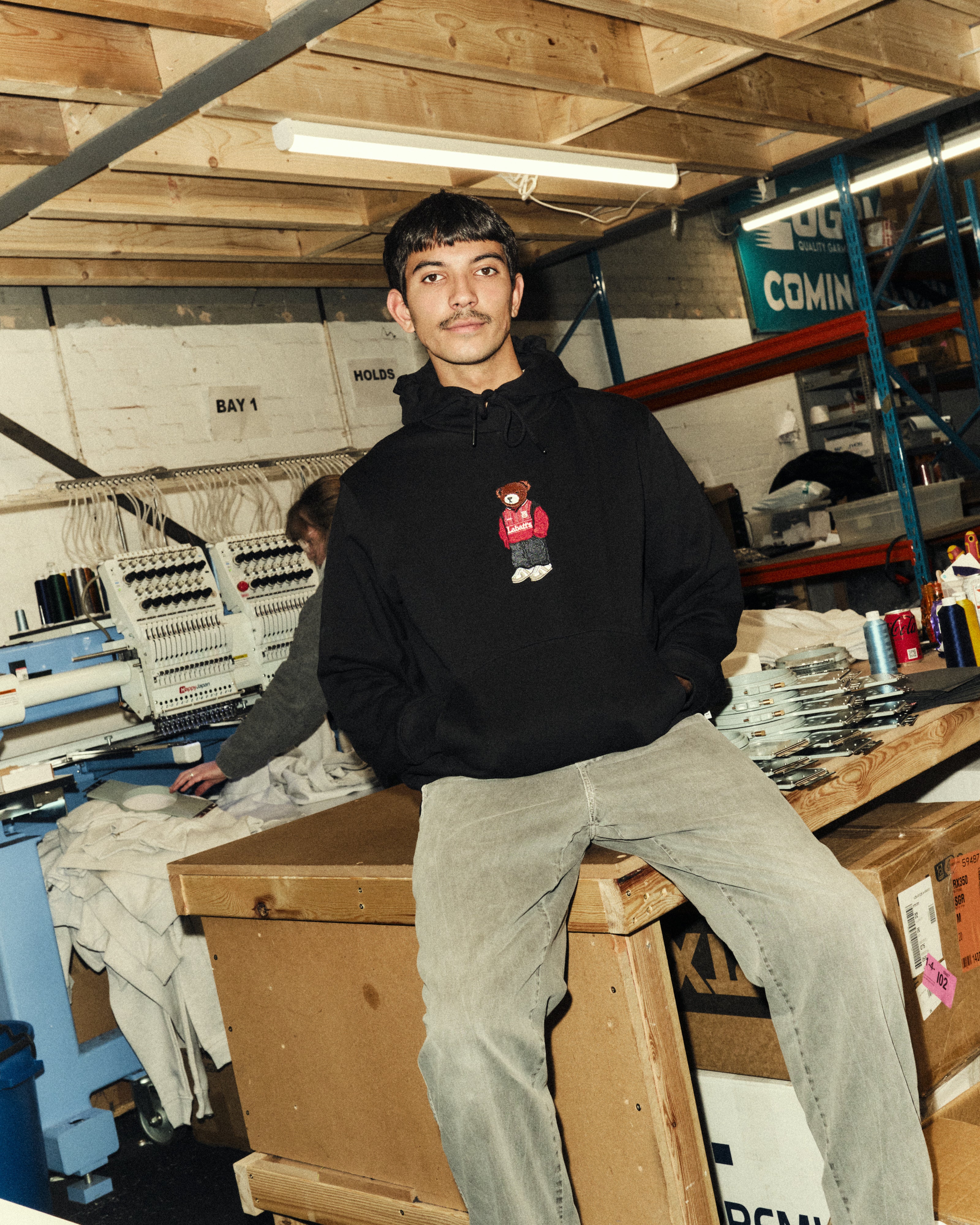ART OF x Forest Pickles Hoodie | NFFC Black Embroidered Football Sweat