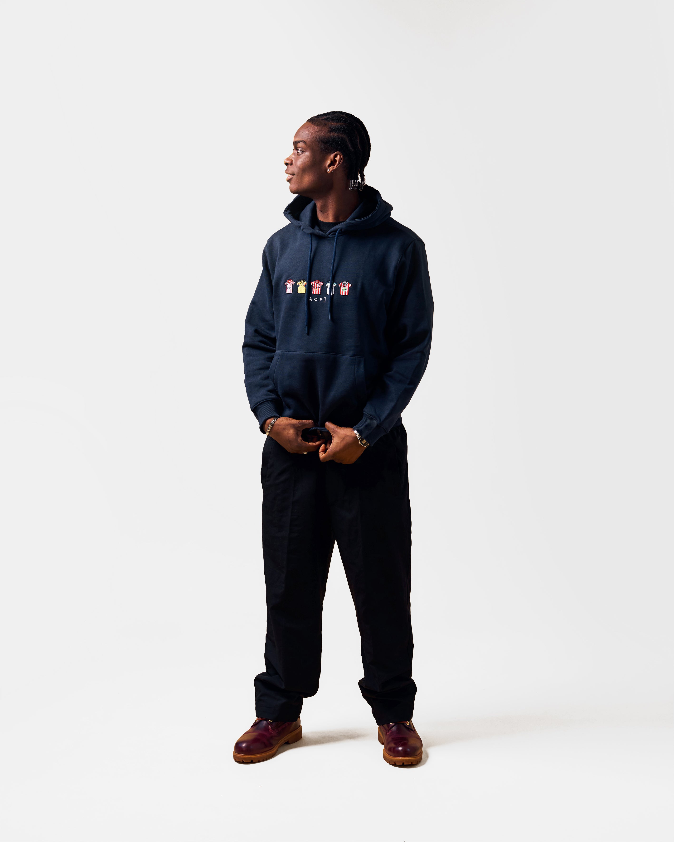 ART OF x Sunderland Embroidered Navy Classics Hoodie | Football Sweat