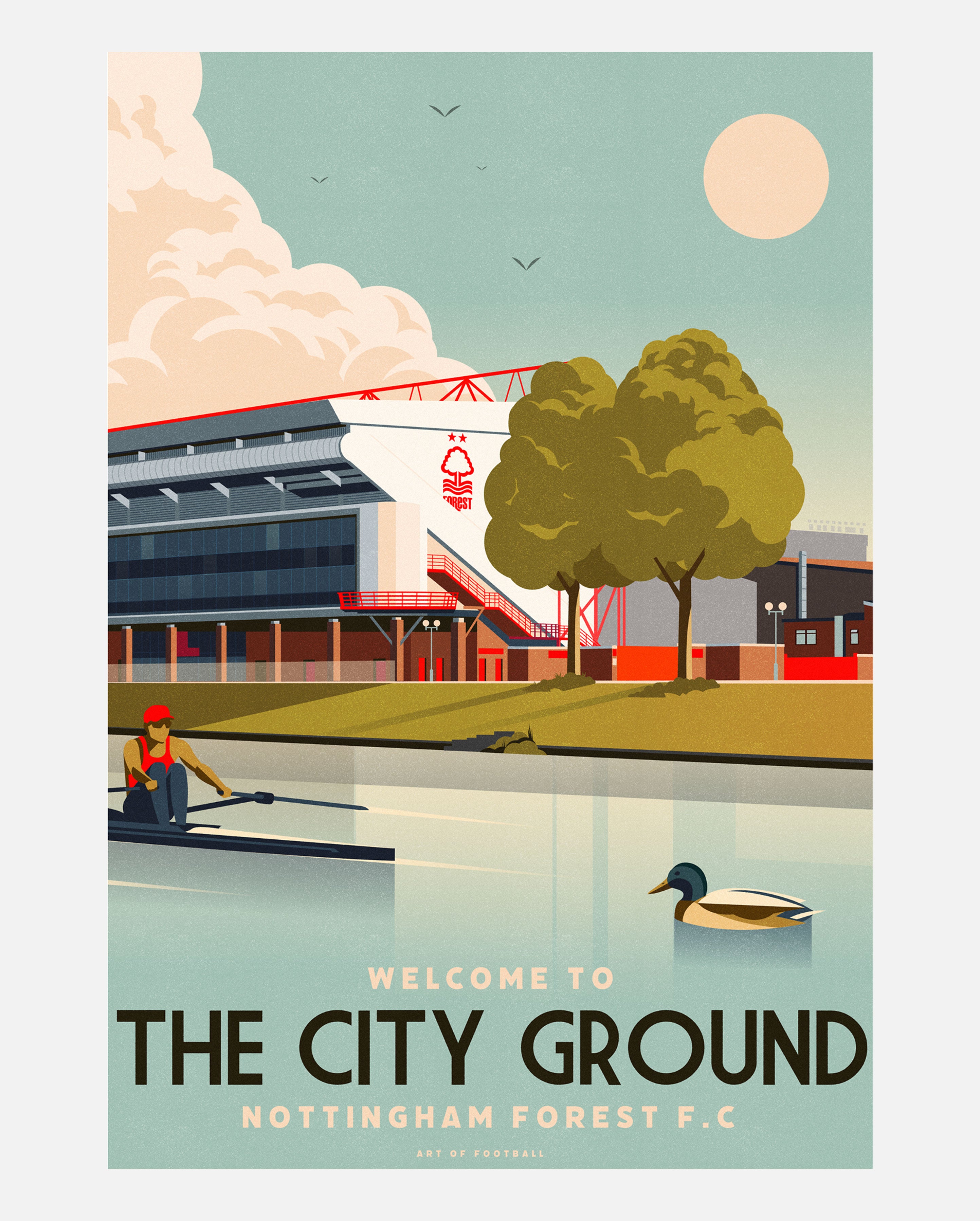 ART OF x Forest Welcome To The City Ground Football Print | NFFC Art