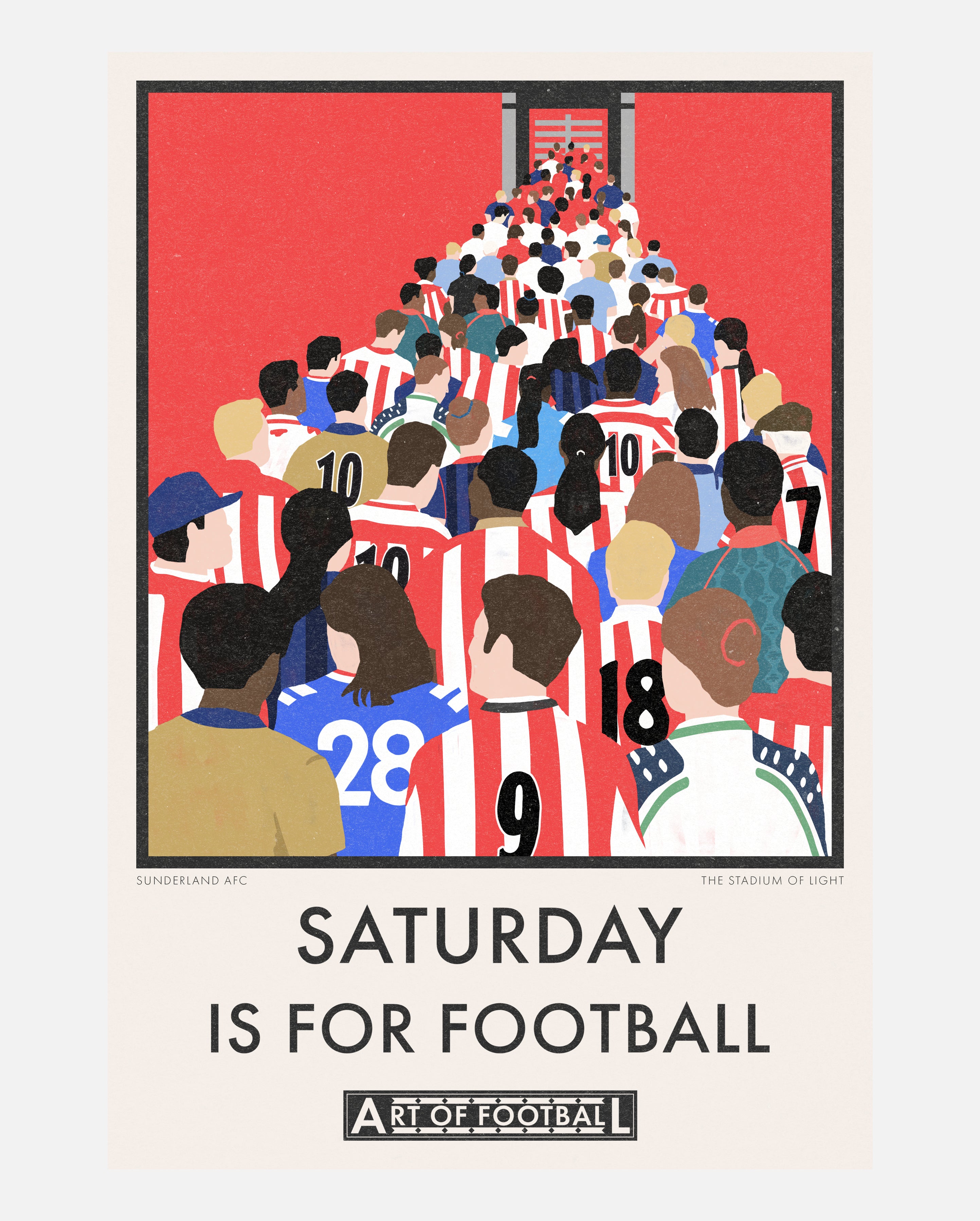 ART OF Sunderland Saturday Is For Football Framed Print | Football Art