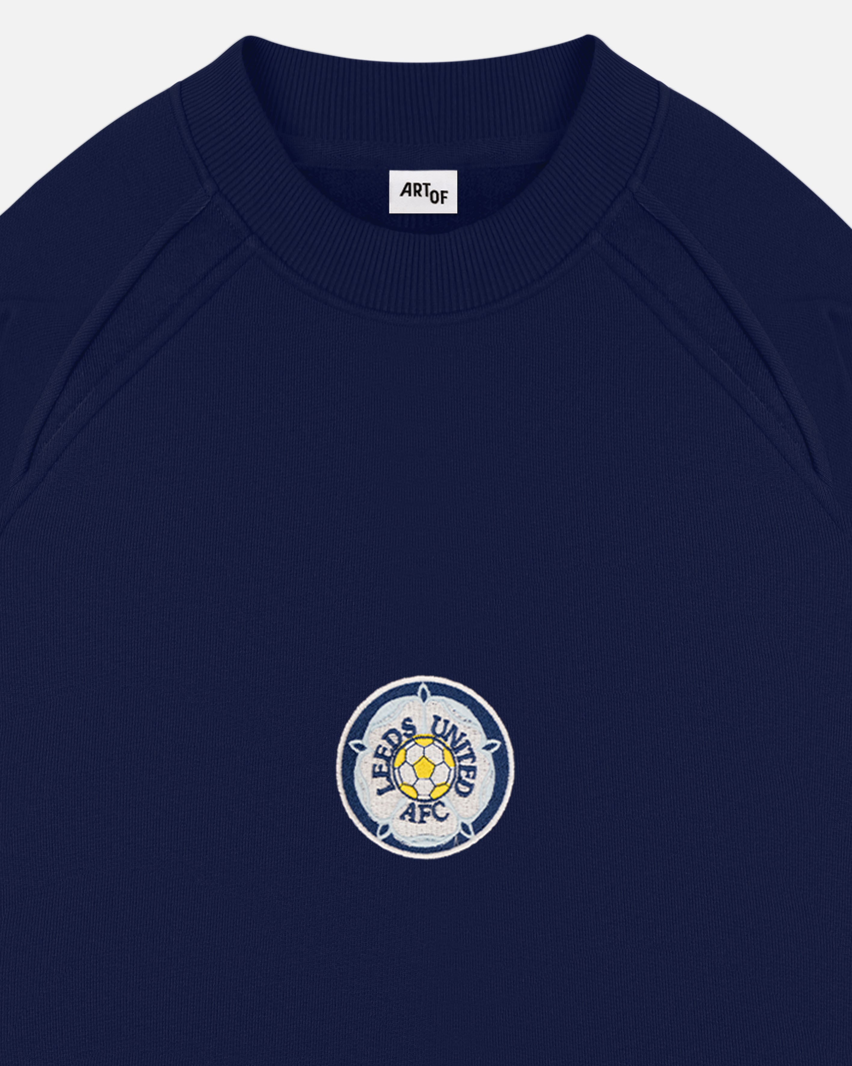 ART OF x Leeds United Navy Panelled Sweat | LUFC Football Merch