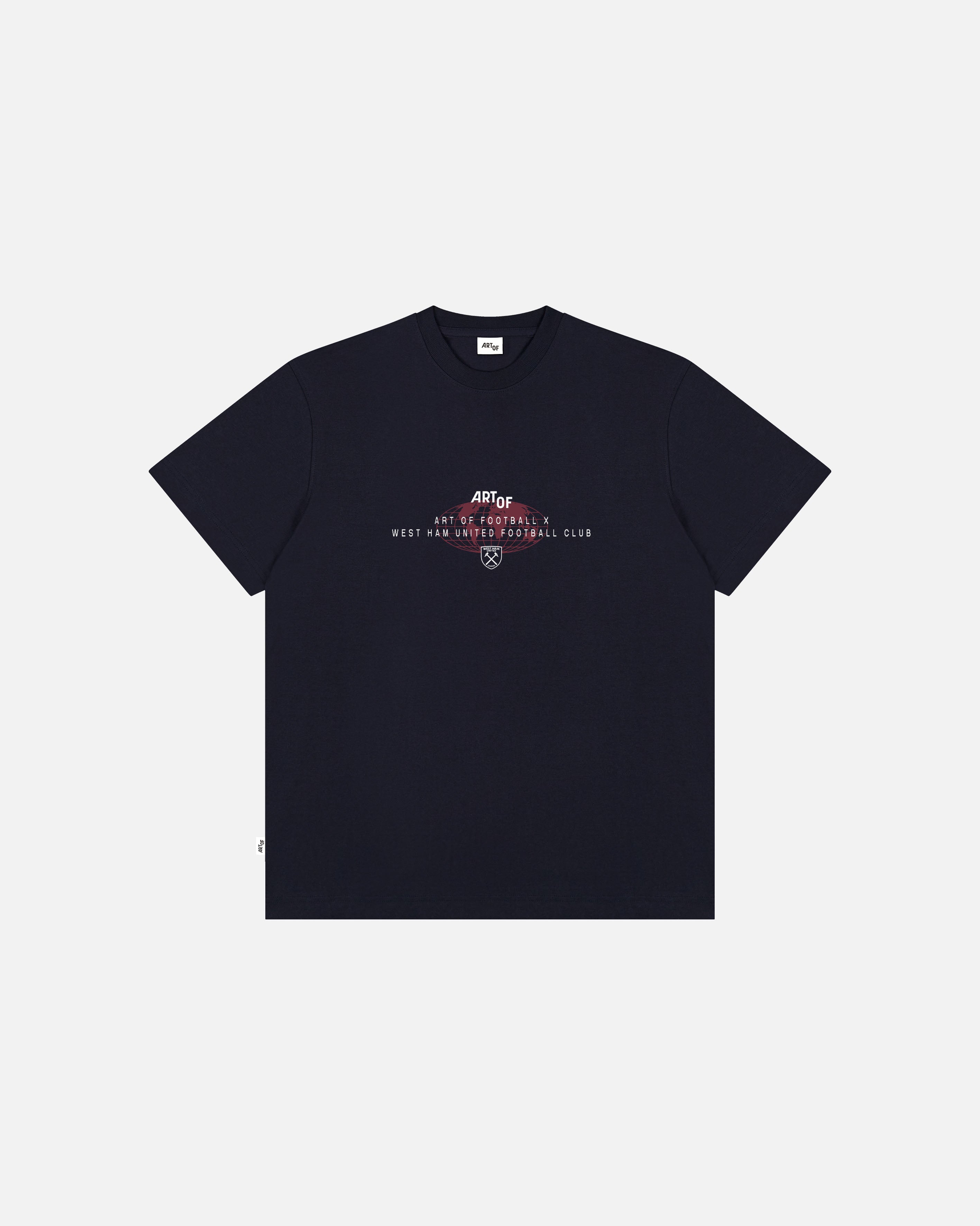 ART OF Football x West Ham Everywhere We Go Tee | Navy Graphic T-shirt