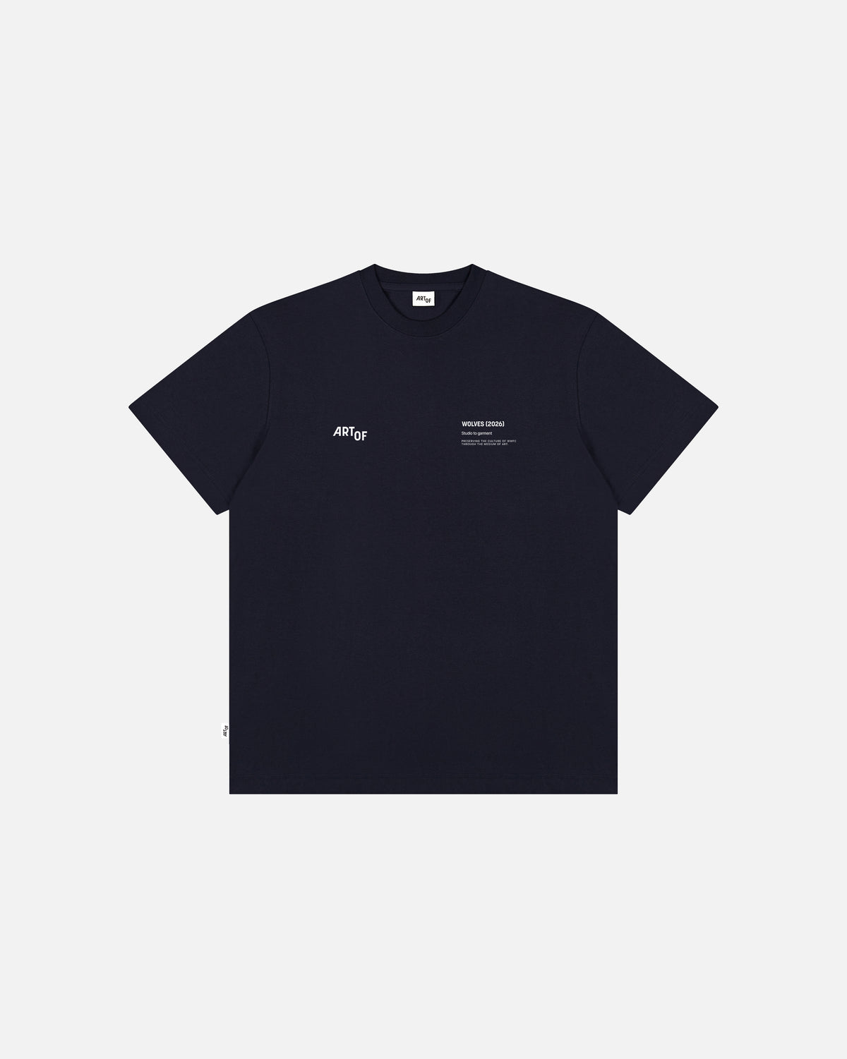 ART OF x Wolves Gallery Tee | Navy Graphic Football T-shirt