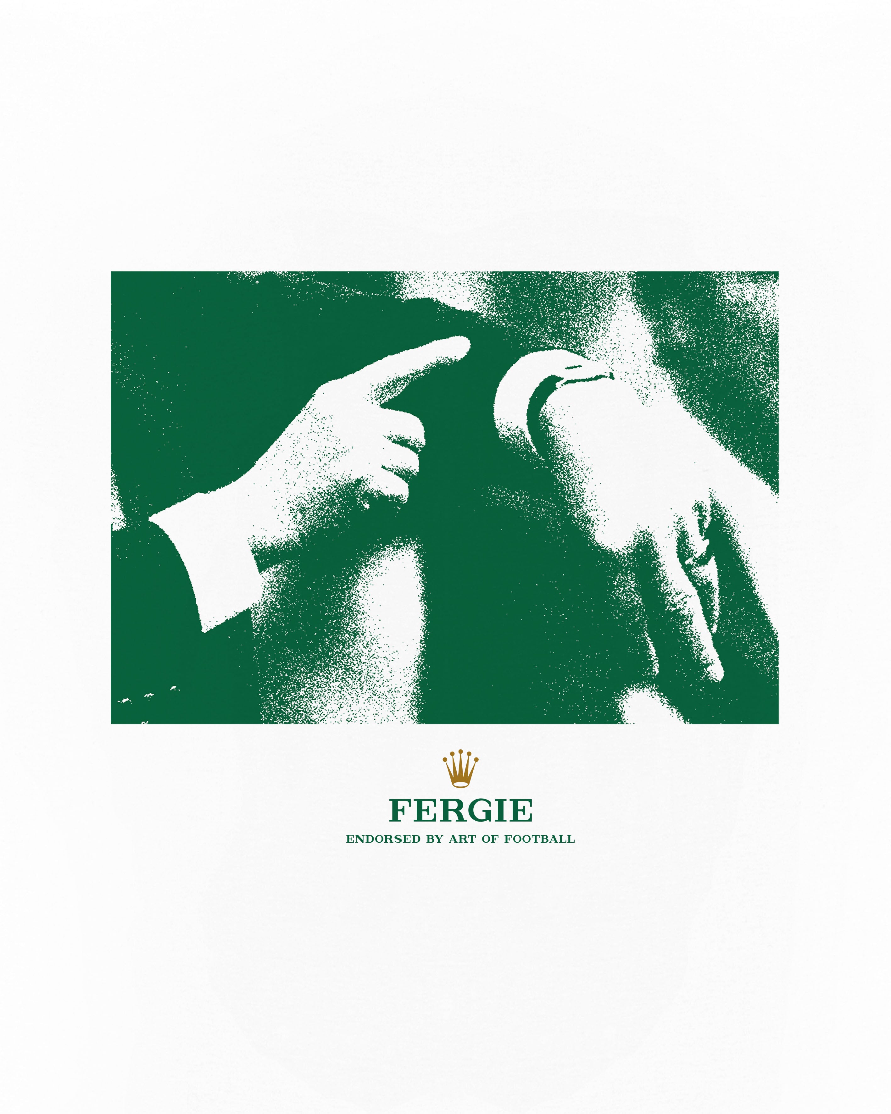 ART OF United Fergie Time Tee | MUFC White Graphic Football T-shirt