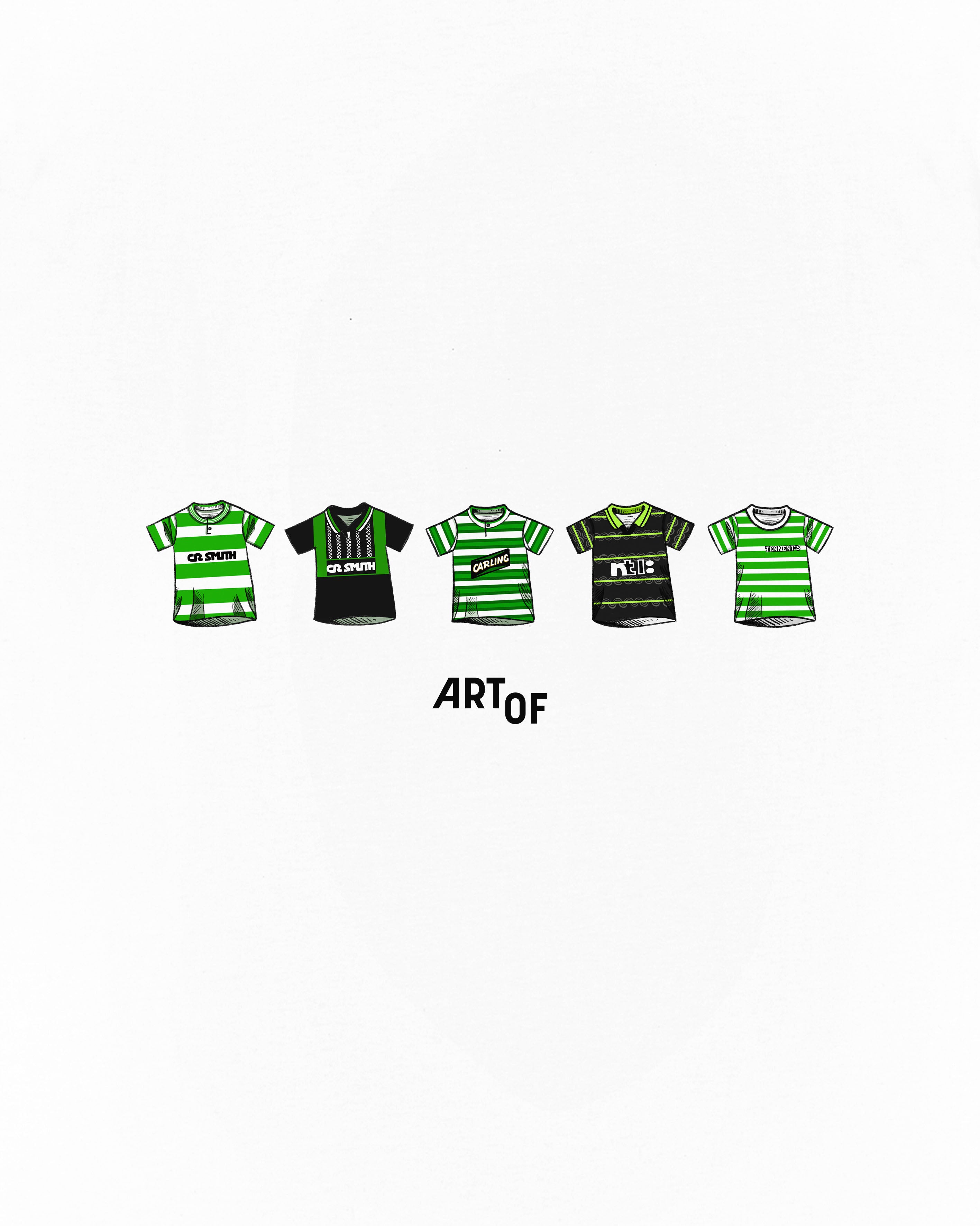ART OF x Bhoys Printed Classics Tee | White Graphic Football T-shirt