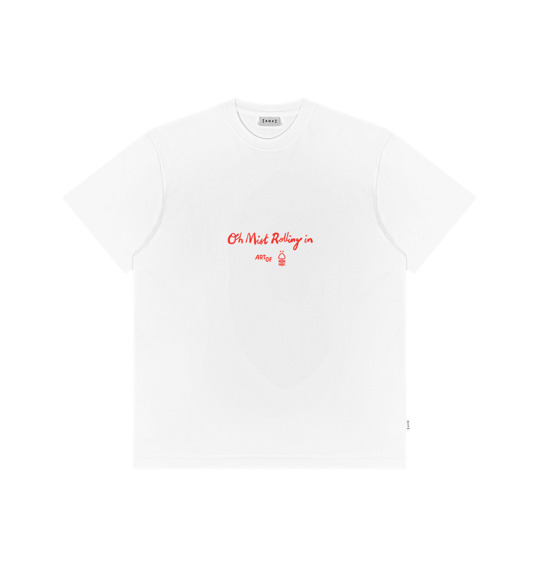 White Printed Premium T-Shirt Front