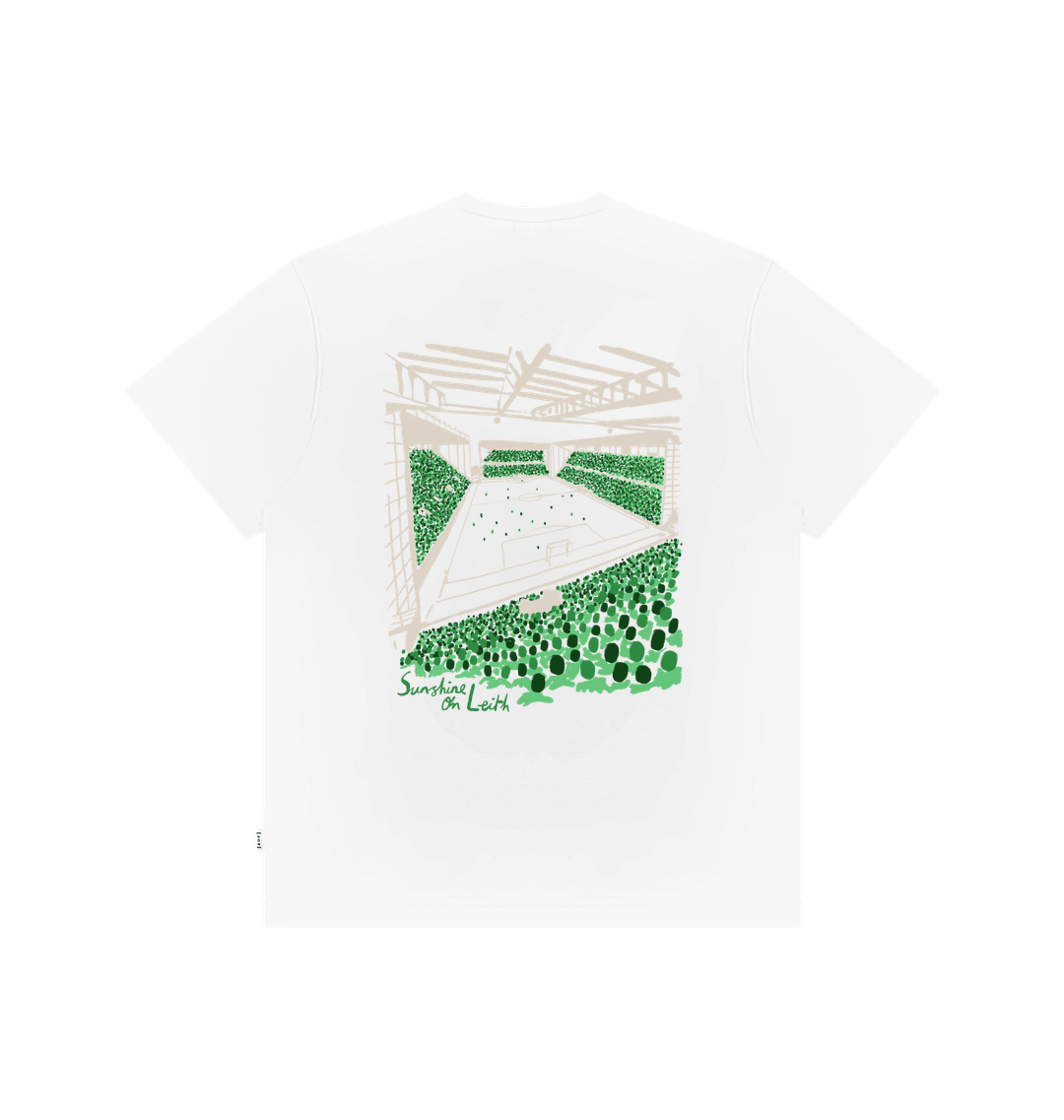 White Printed Premium T-Shirt Back
