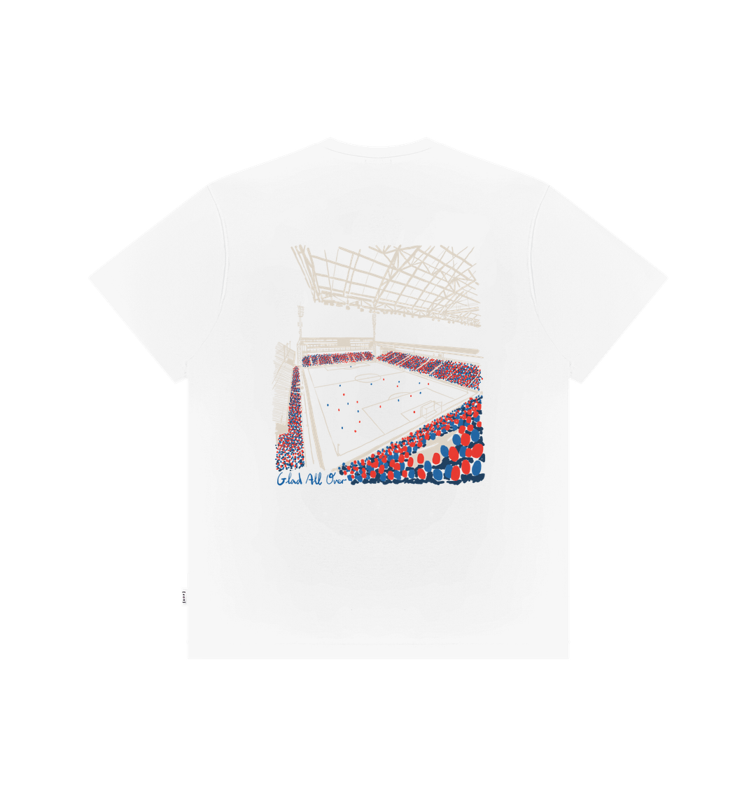 White Printed Premium T-Shirt Back