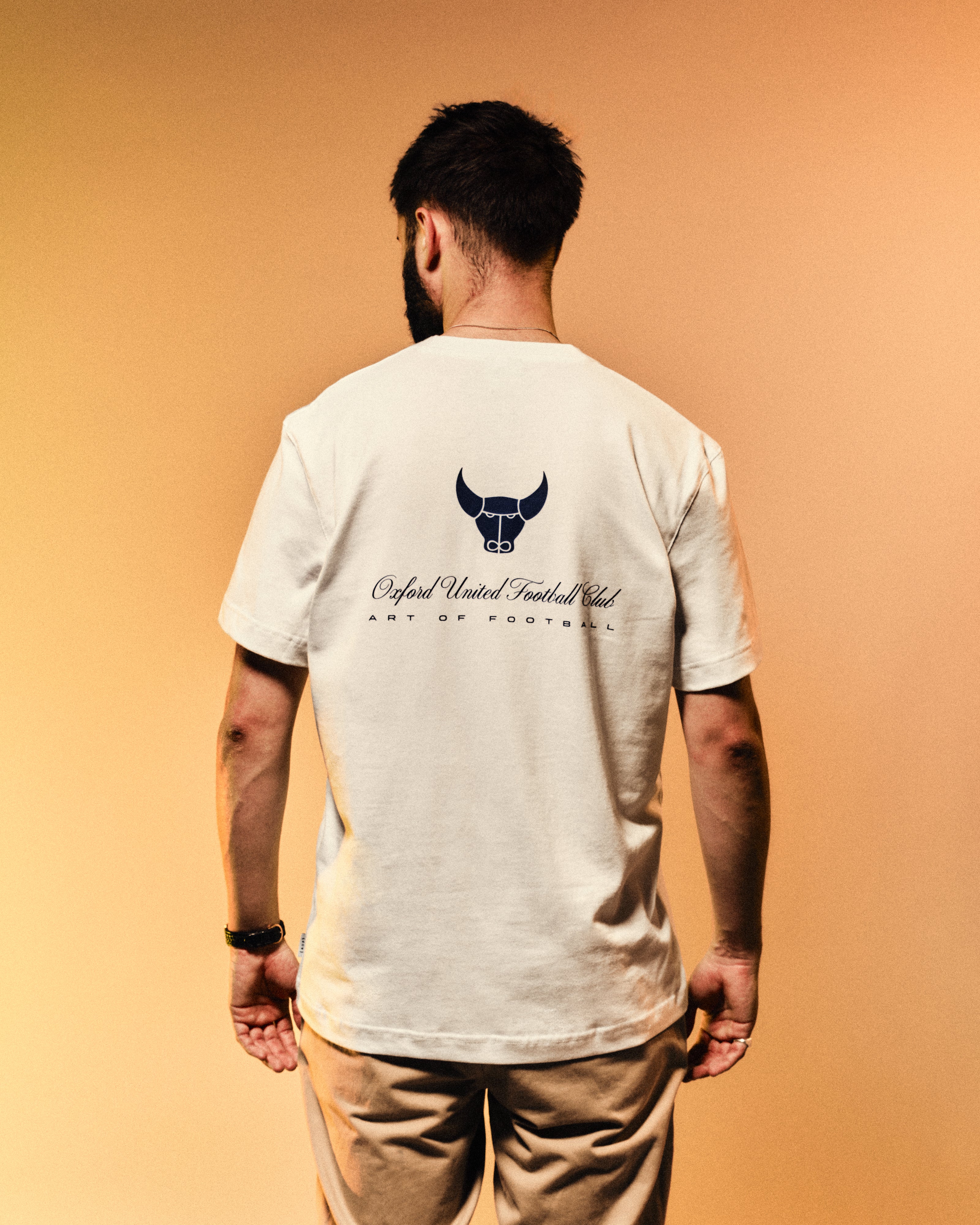 ART OF x Oxford Heritage Tee | White Graphic Football T-shirt