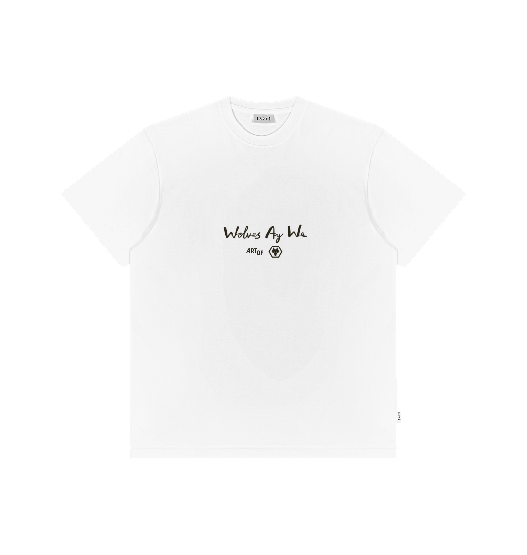 White Printed Premium T-Shirt Front