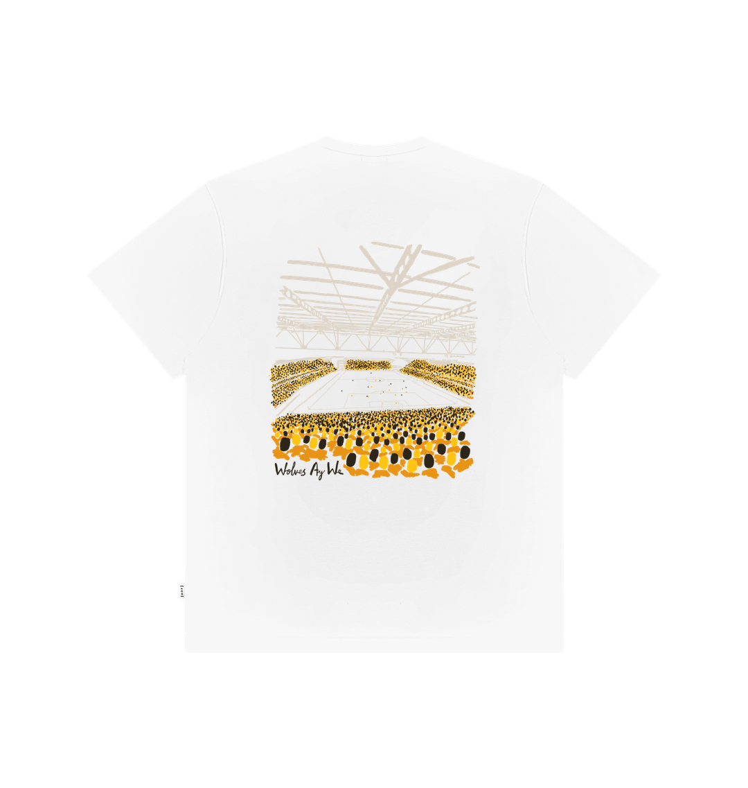 White Printed Premium T-Shirt Back
