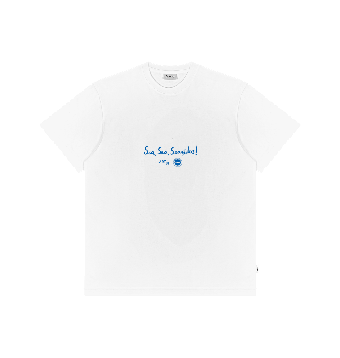 White Printed Premium T-Shirt Front