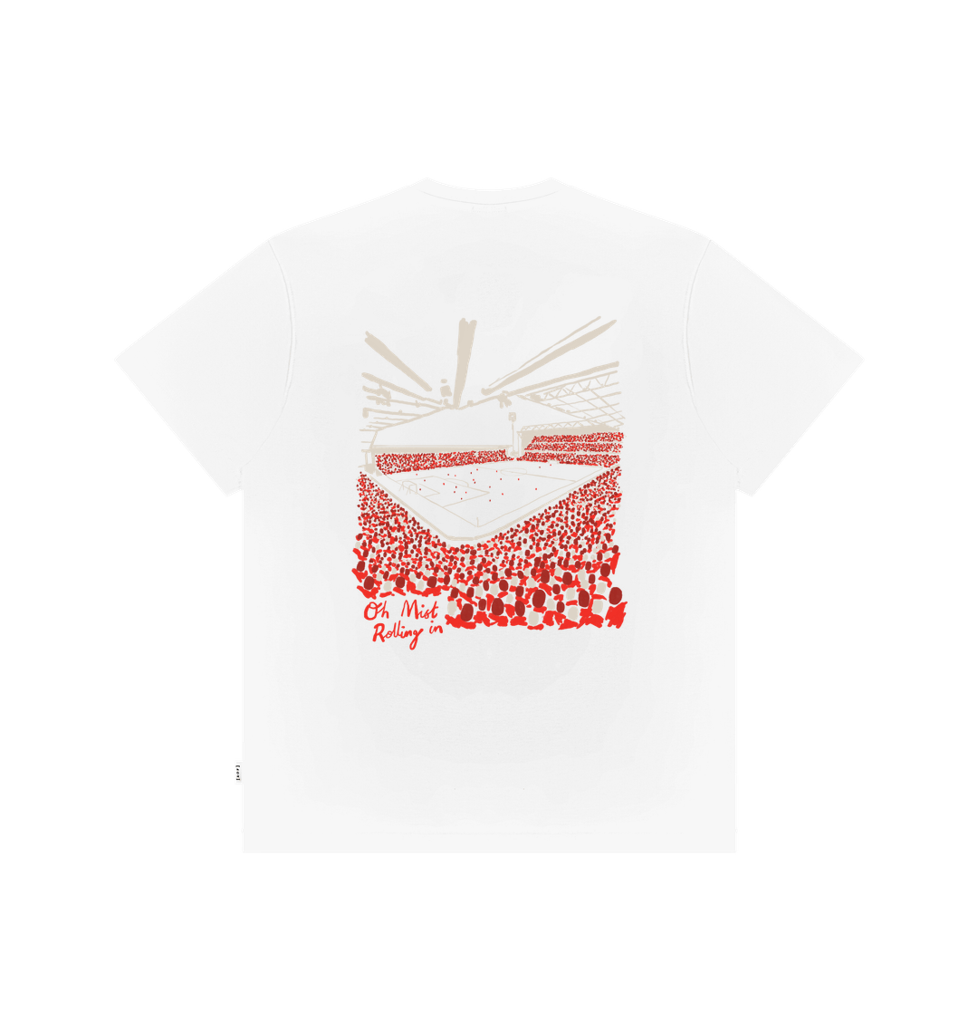 White Printed Premium T-Shirt Back