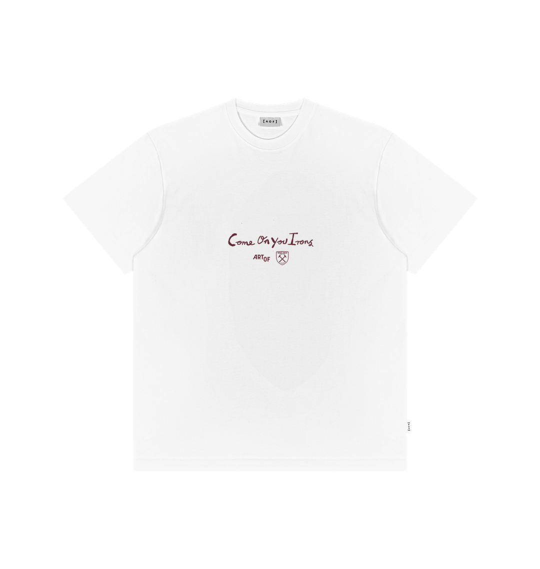 White Printed Premium T-Shirt Front