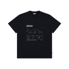 Black Printed Premium T-Shirt Front