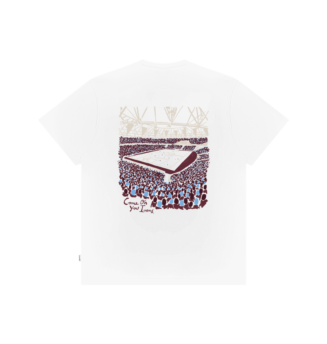 White Printed Premium T-Shirt Back