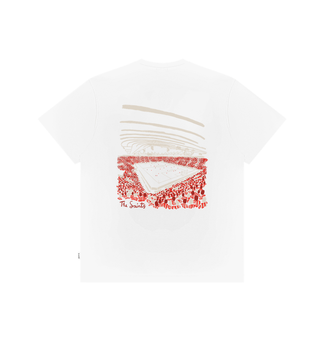 White Printed Premium T-Shirt Back