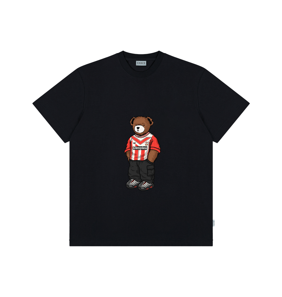 Black Printed Premium T-Shirt Front
