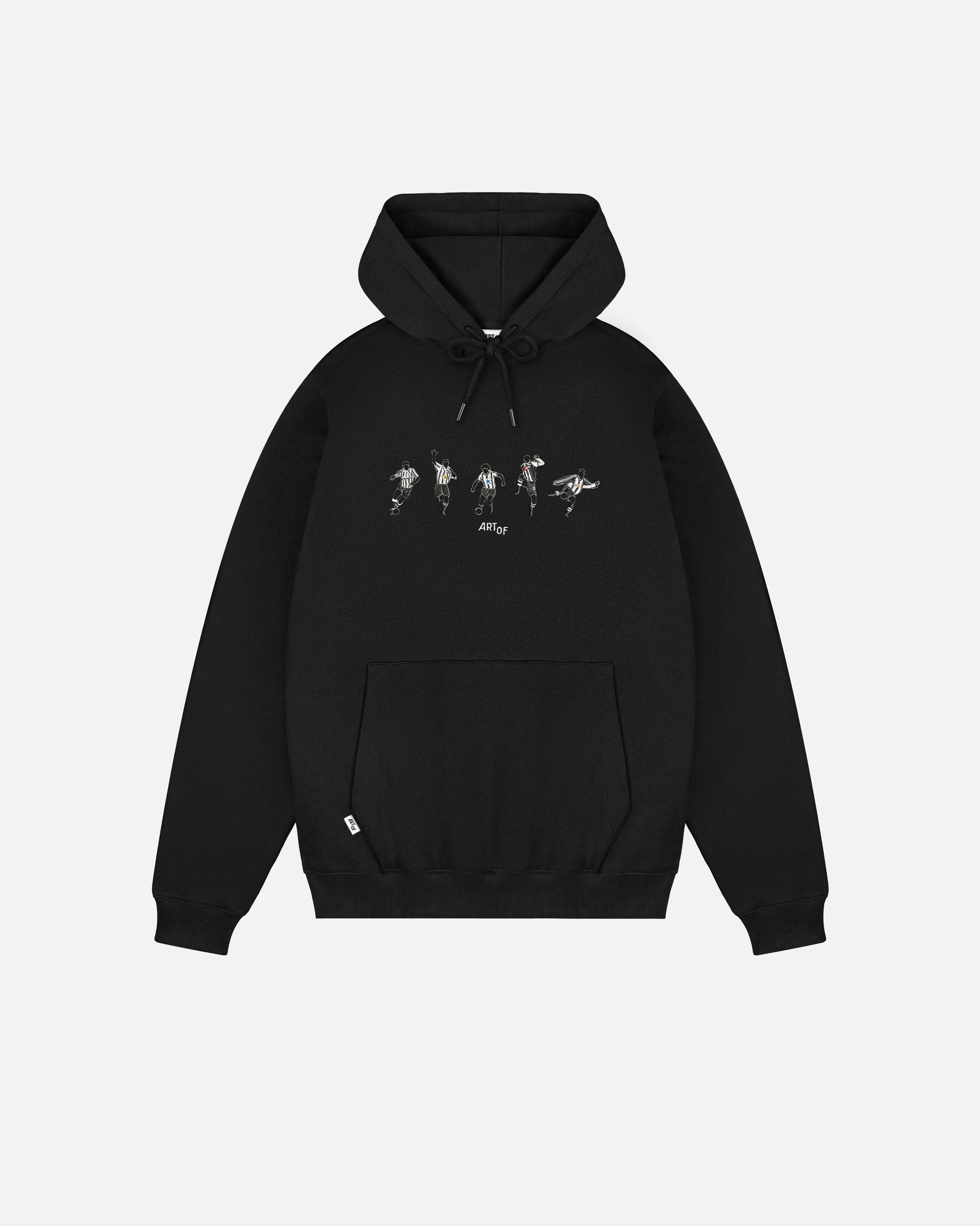 ART OF Geordie Embroidered Icons Black Hoodie | NUFC Football Sweat