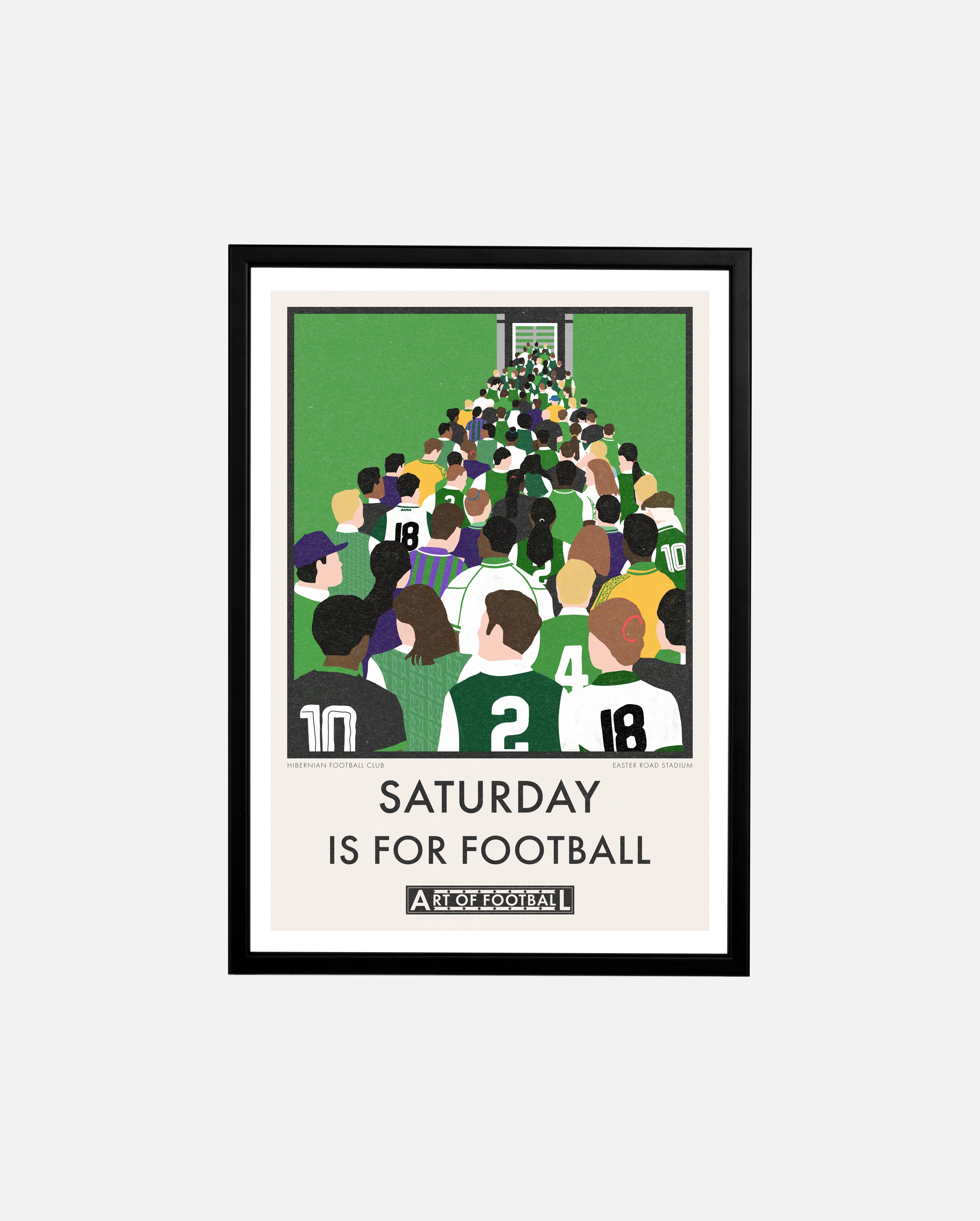 ART OF x Hibernian Saturday Is For Football Framed Print | Hibs Art