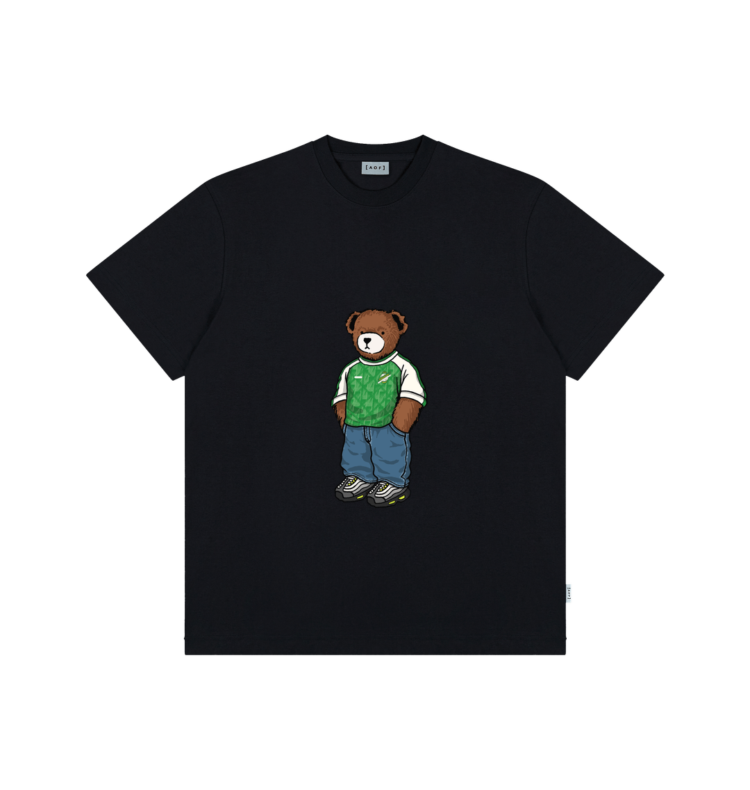 Black Printed Premium T-Shirt Front