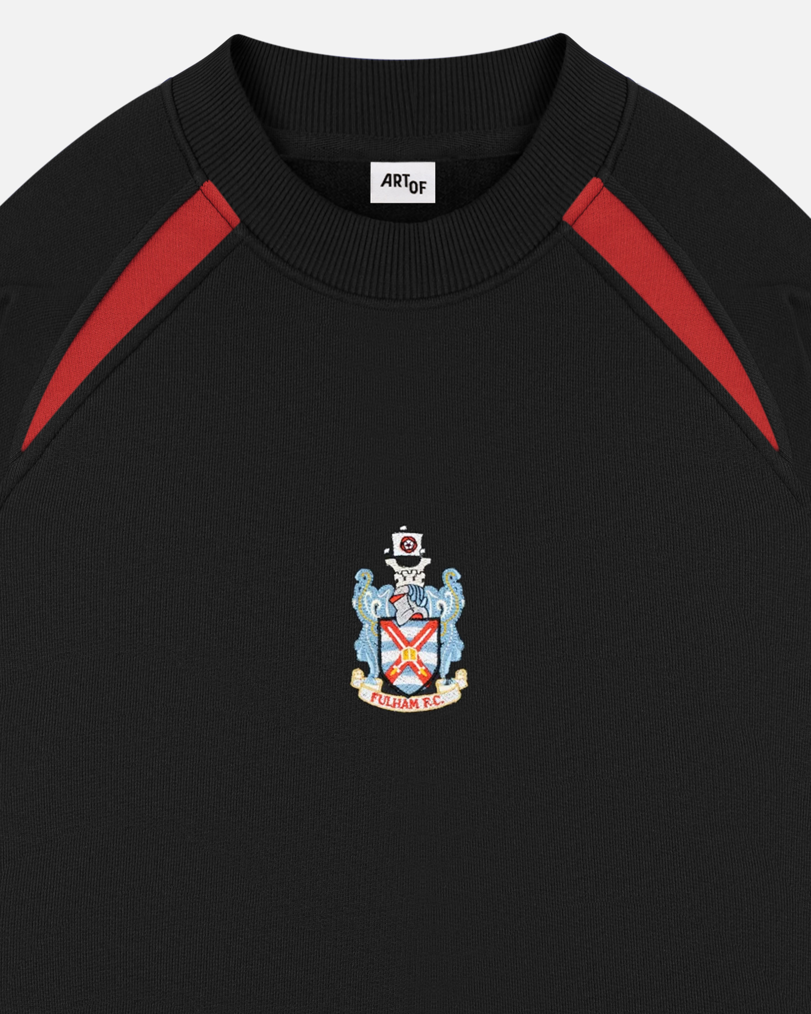 ART OF x Fulham Black Panelled Sweat | FFC Embroidered Football Merch
