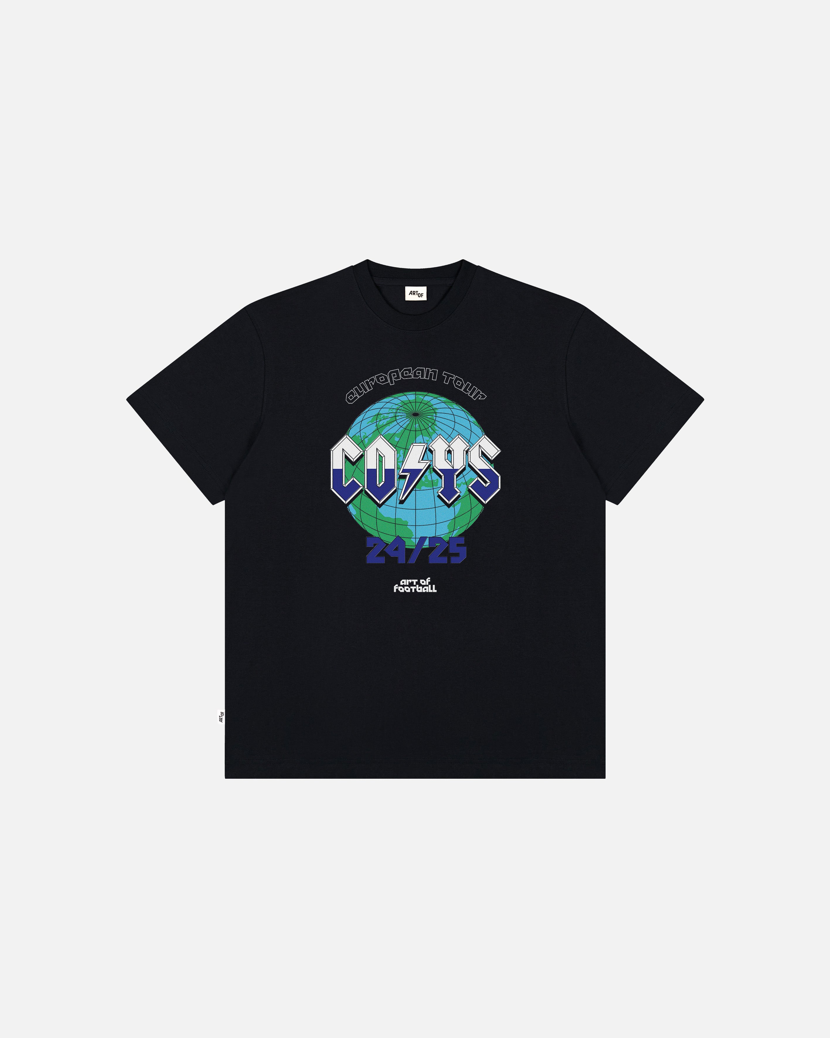 ART OF Spurs COYS European Tour 24-25 | Black Graphic Football T-shirt