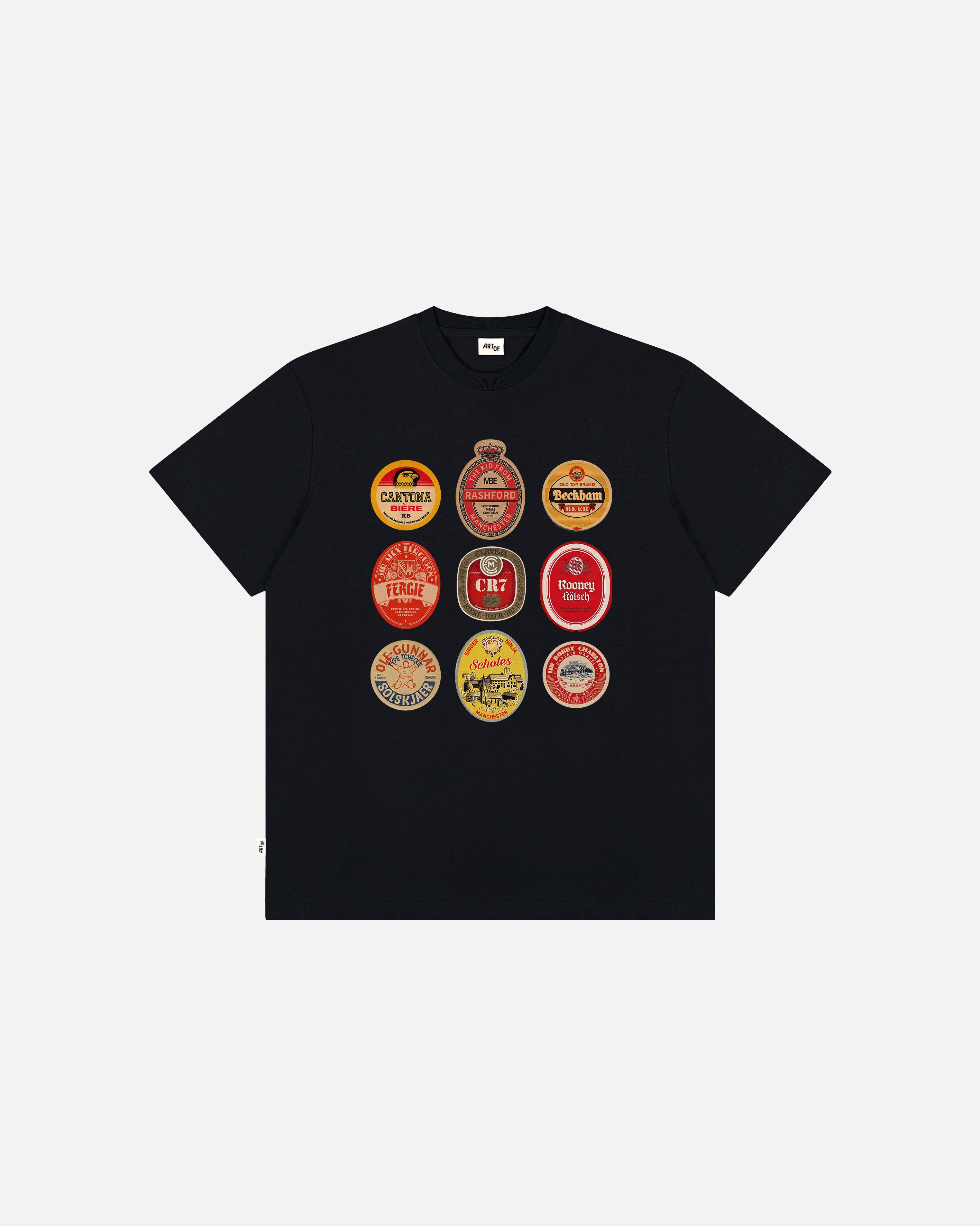 ART OF Brewed At United's Theatre | MUFC Black Football T-shirt