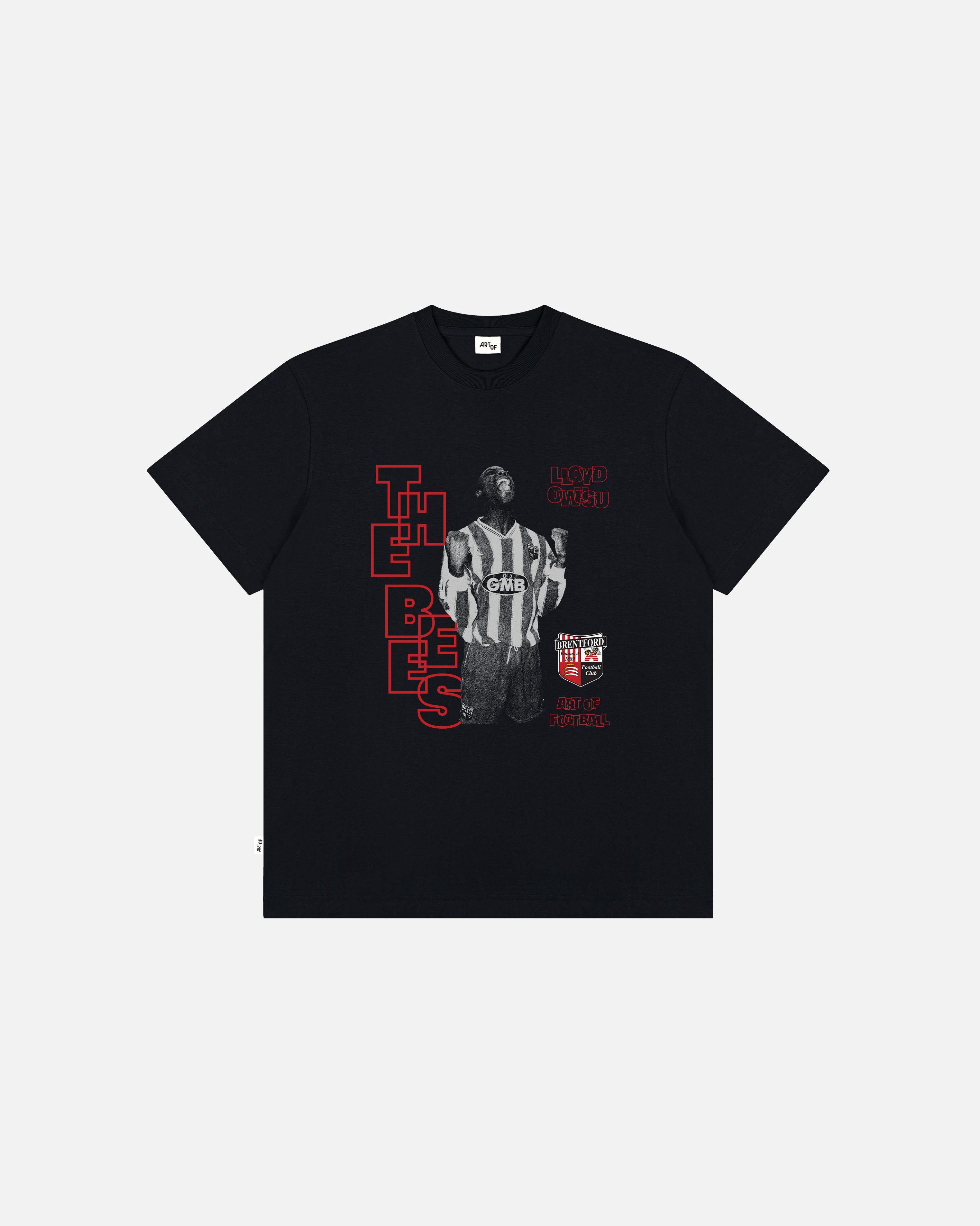 ART OF x Brentford Owusu Tee | BFC Black Graphic Football T-shirt