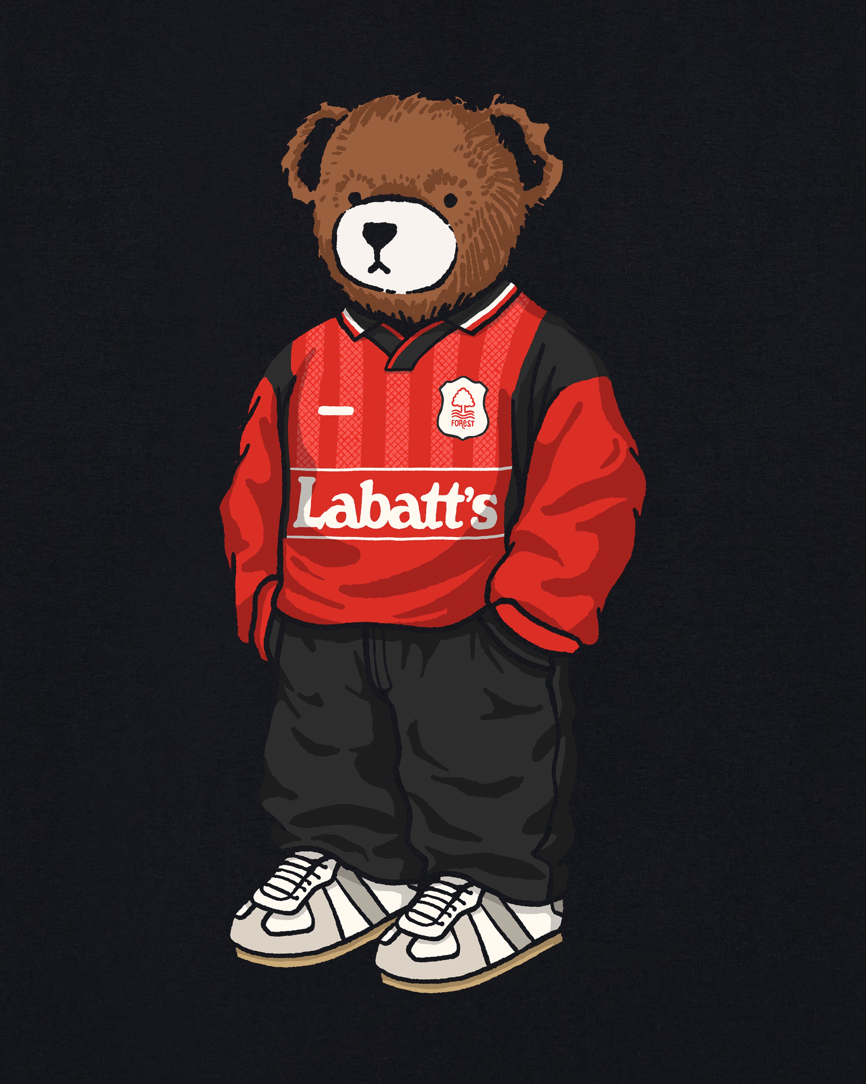 ART OF x Forest Home Pickles | Black Graphic Football T-shirt
