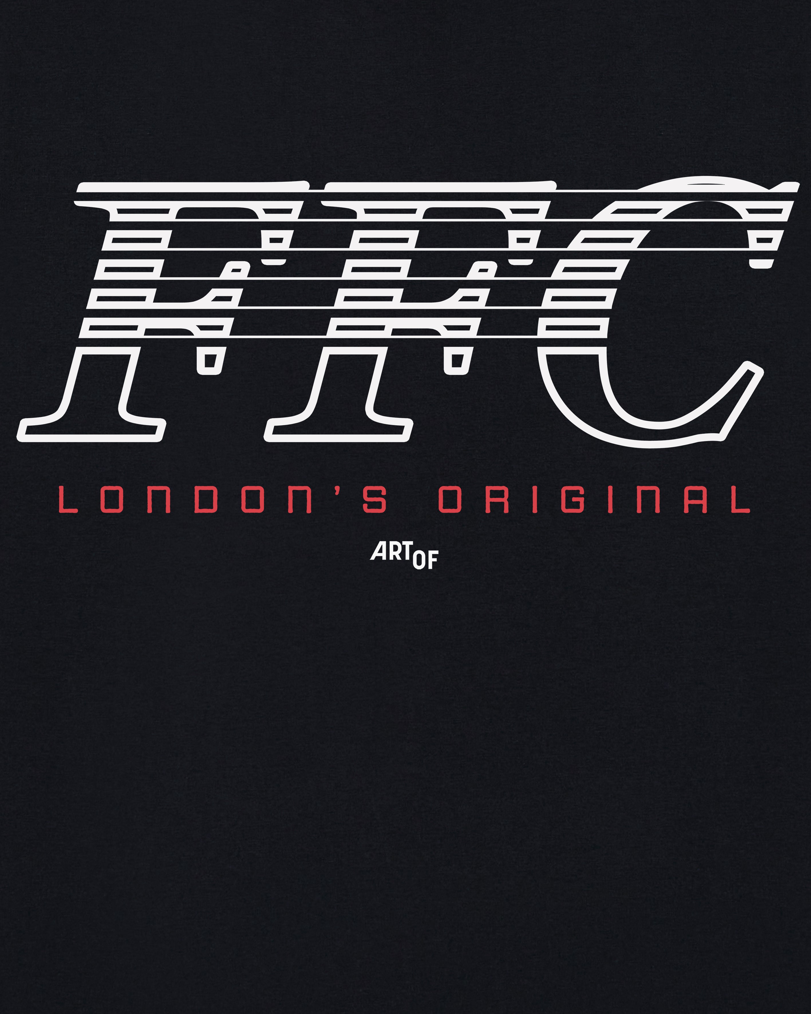 ART OF x Fulham 00s Type Tee | FFC Black Graphic Football T-shirt