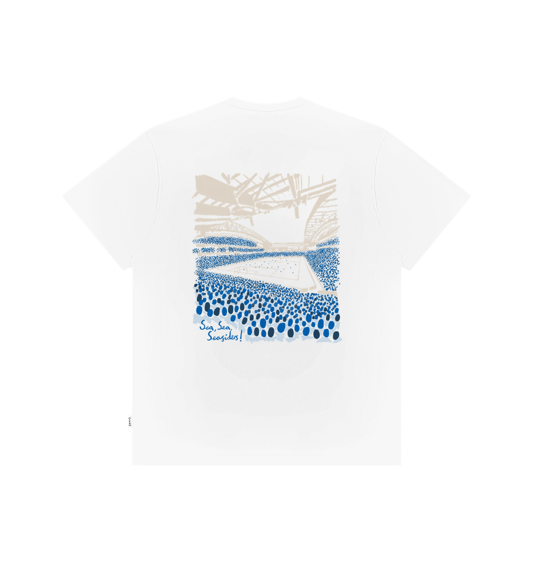 White Printed Premium T-Shirt Back