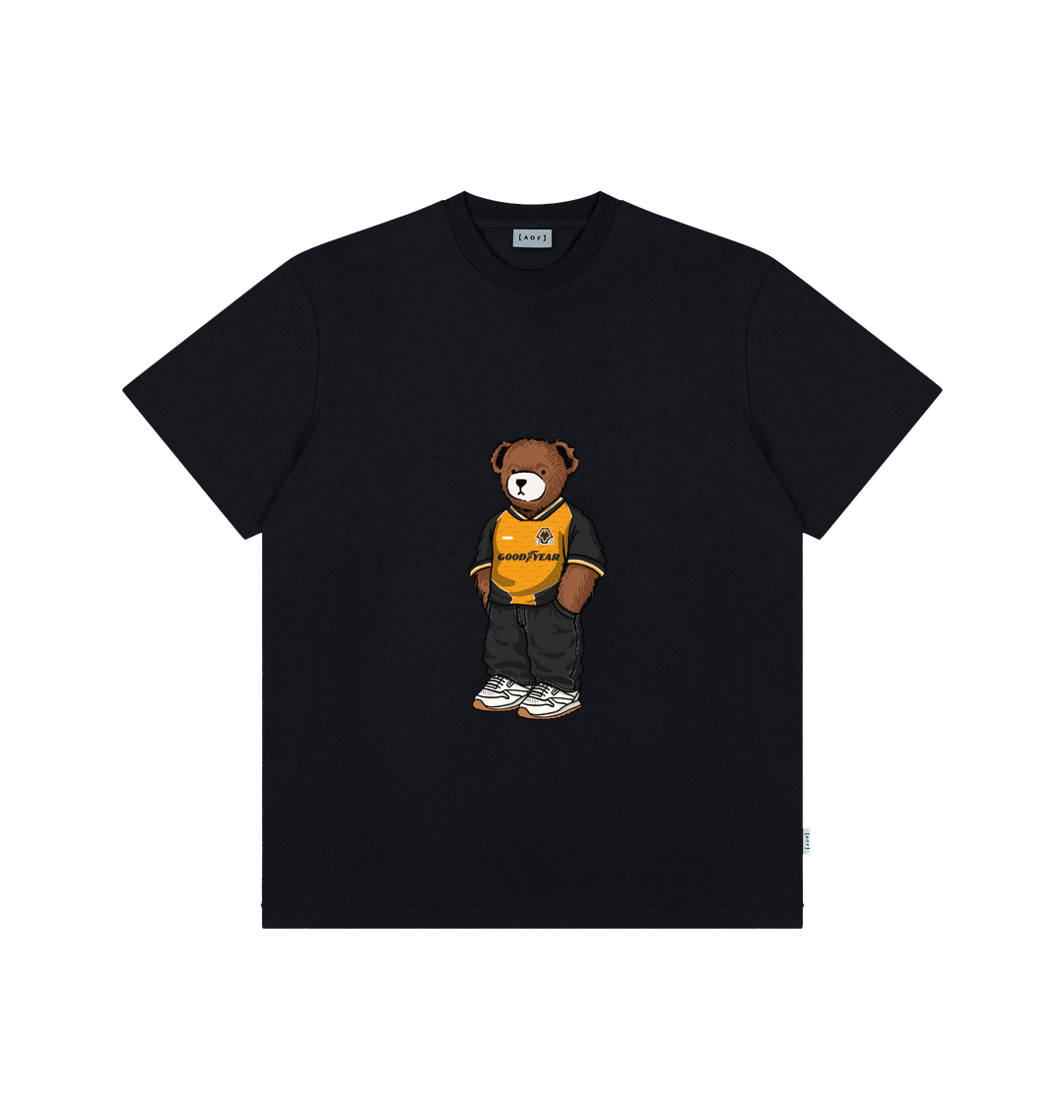 Black Printed Premium T-Shirt Front