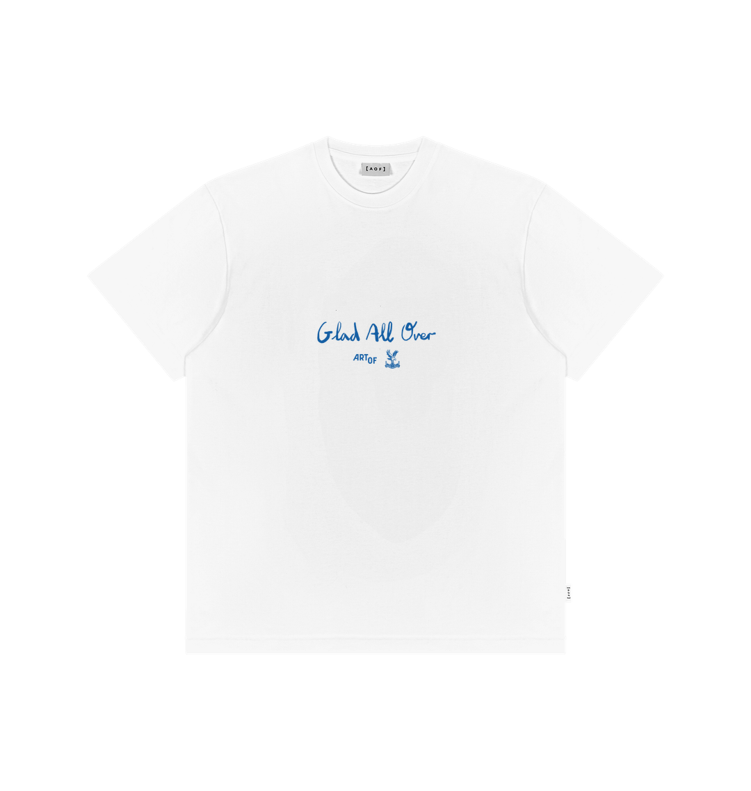 White Printed Premium T-Shirt Front